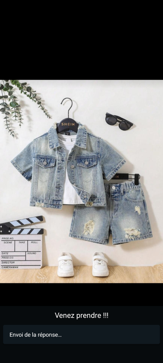 Ensemble été garçon denim