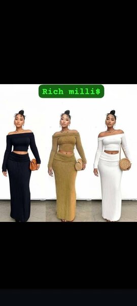 Ensemble Jupe et Haut Épaules Dénudées