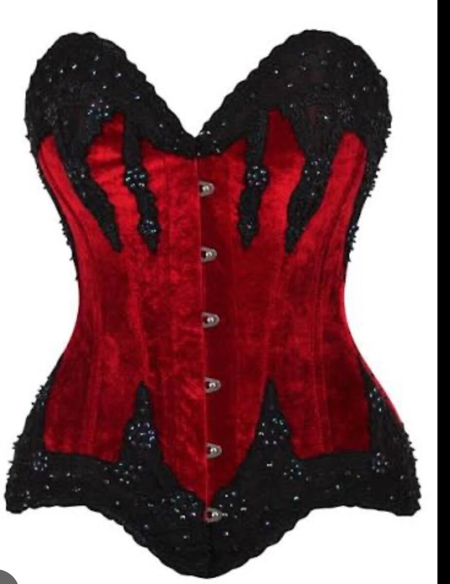 Corset rouge romantique