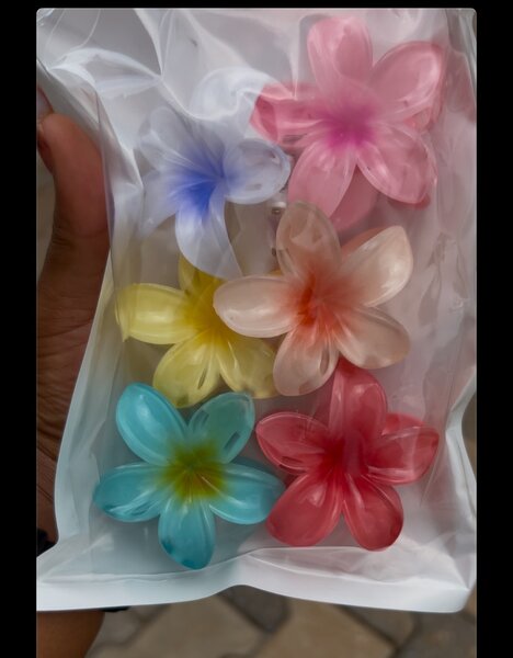Flower hair clips