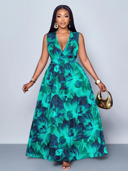 Robe longue fleurie élégante