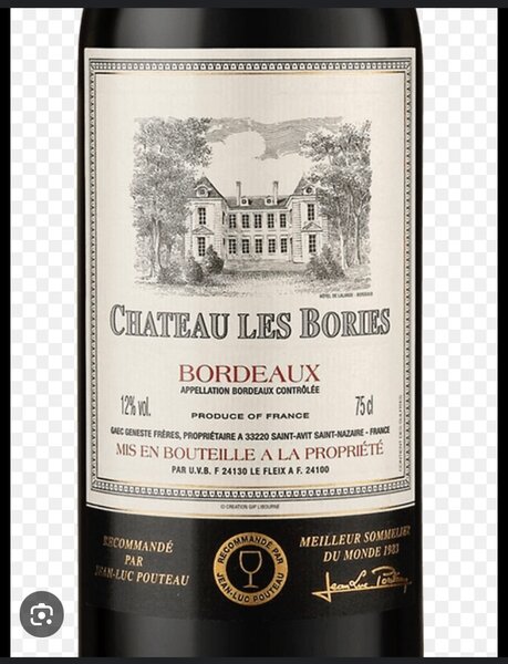 Vin Rouge Bordeaux Château Les Bories