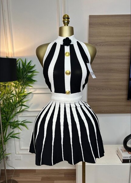 Robe élégante à rayures