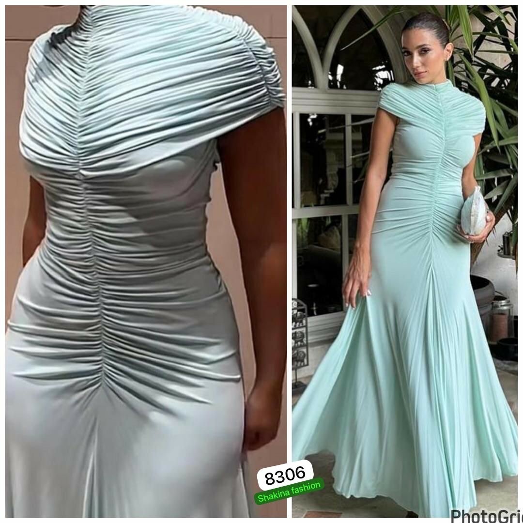 Robe de soirée élégante plissée