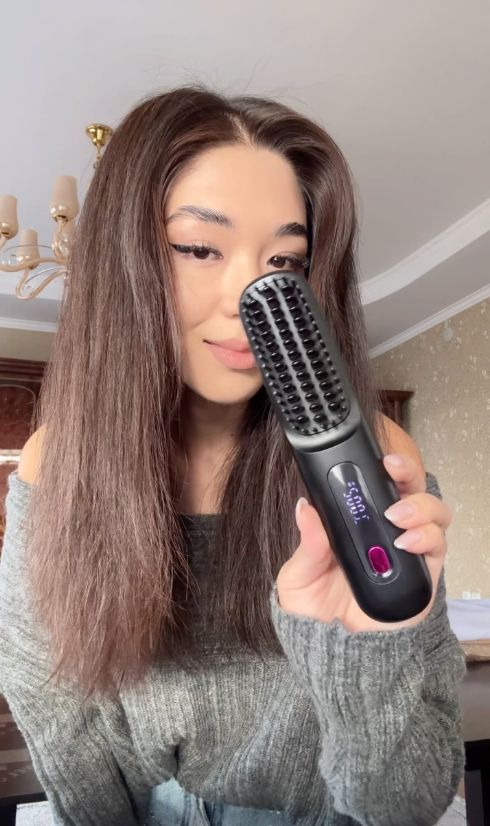 Беспроводной, компактный выпрямитель расческа для волос