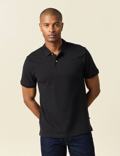 Polo Noir Classique Homme
