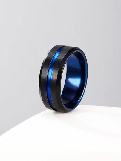 Bague Homme Tungstène Bleu
