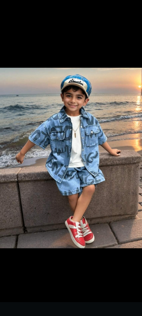 Ensemble été garçon denim