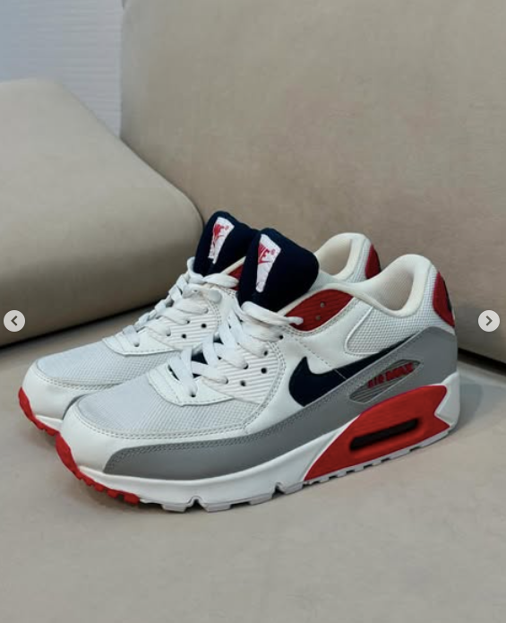 Кроссовки Nike Air Max 90 белый/красный
