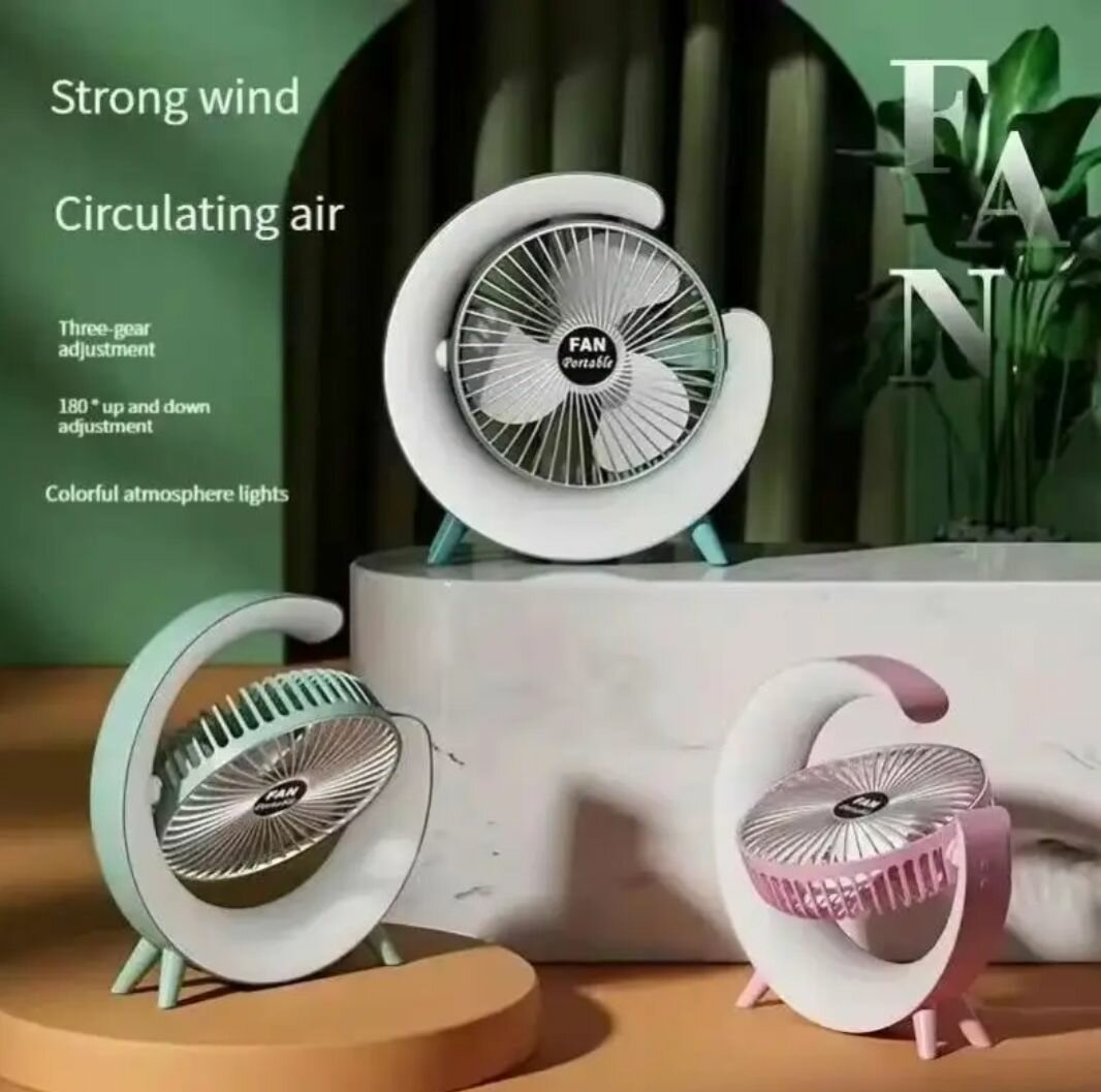 Ventilateur portable LED coloré