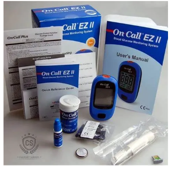 On Call EZ II Blood Glucometer EZ II is ideal solution for diabetic patients and individuals who need accurate and reliable blood glucose monitoring. This glucometer is designed to be user-friendly and cost-effective, making it one of the most economical
