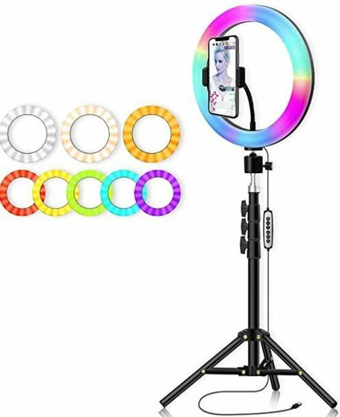 RGB LED Ring Light with Stand