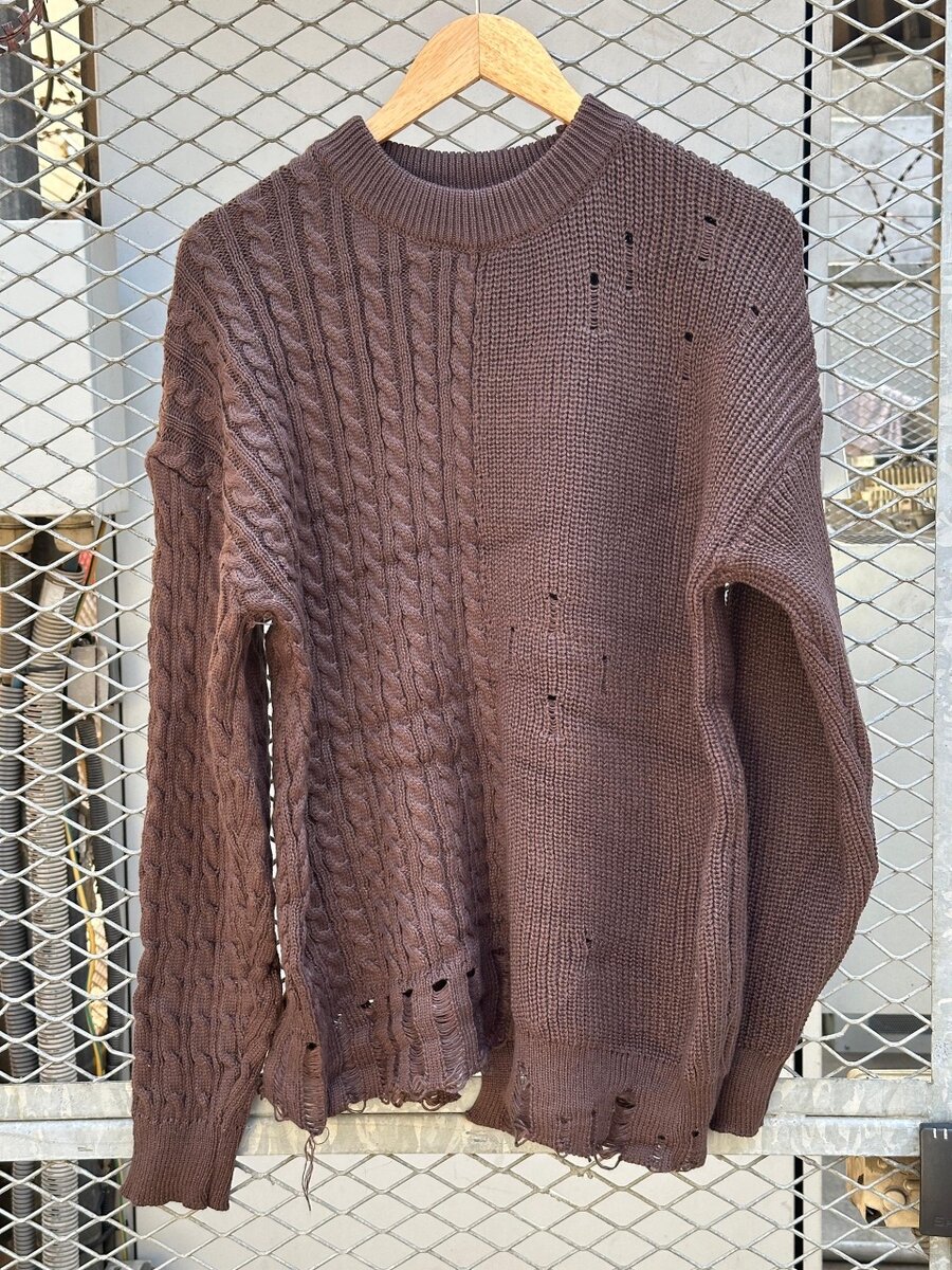 Pull cardigan texturé