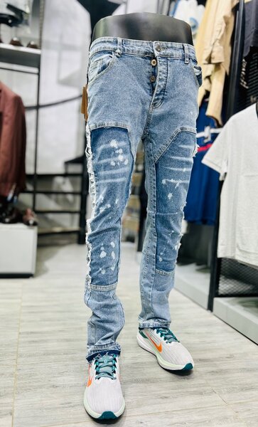 Pantalon cargo en jeans