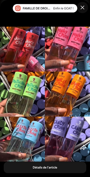 Parfums Senteurs Crush Unisexe