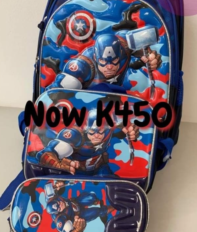 Backpack with pencil case, Captain America