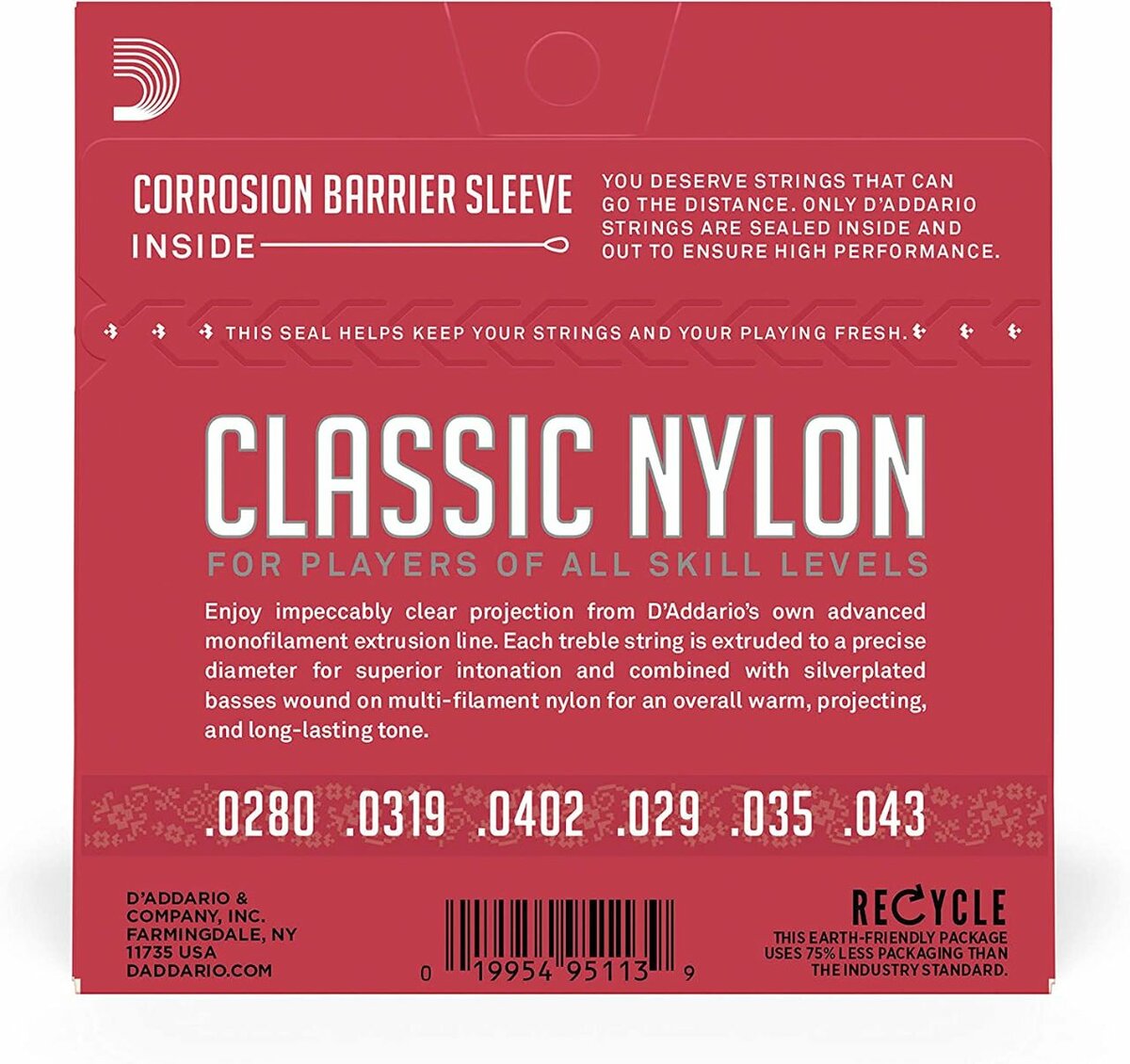 Cordes guitare classique Nylon