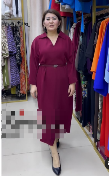 Платье женское, бордовый