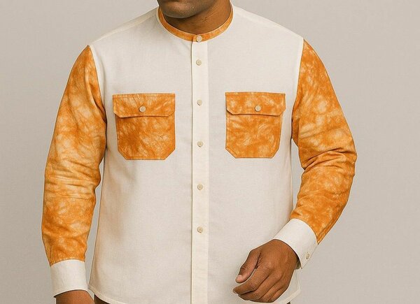 Chemise homme à manches colorées