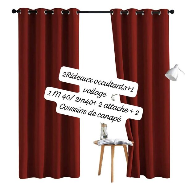 Rideaux occultants rouges