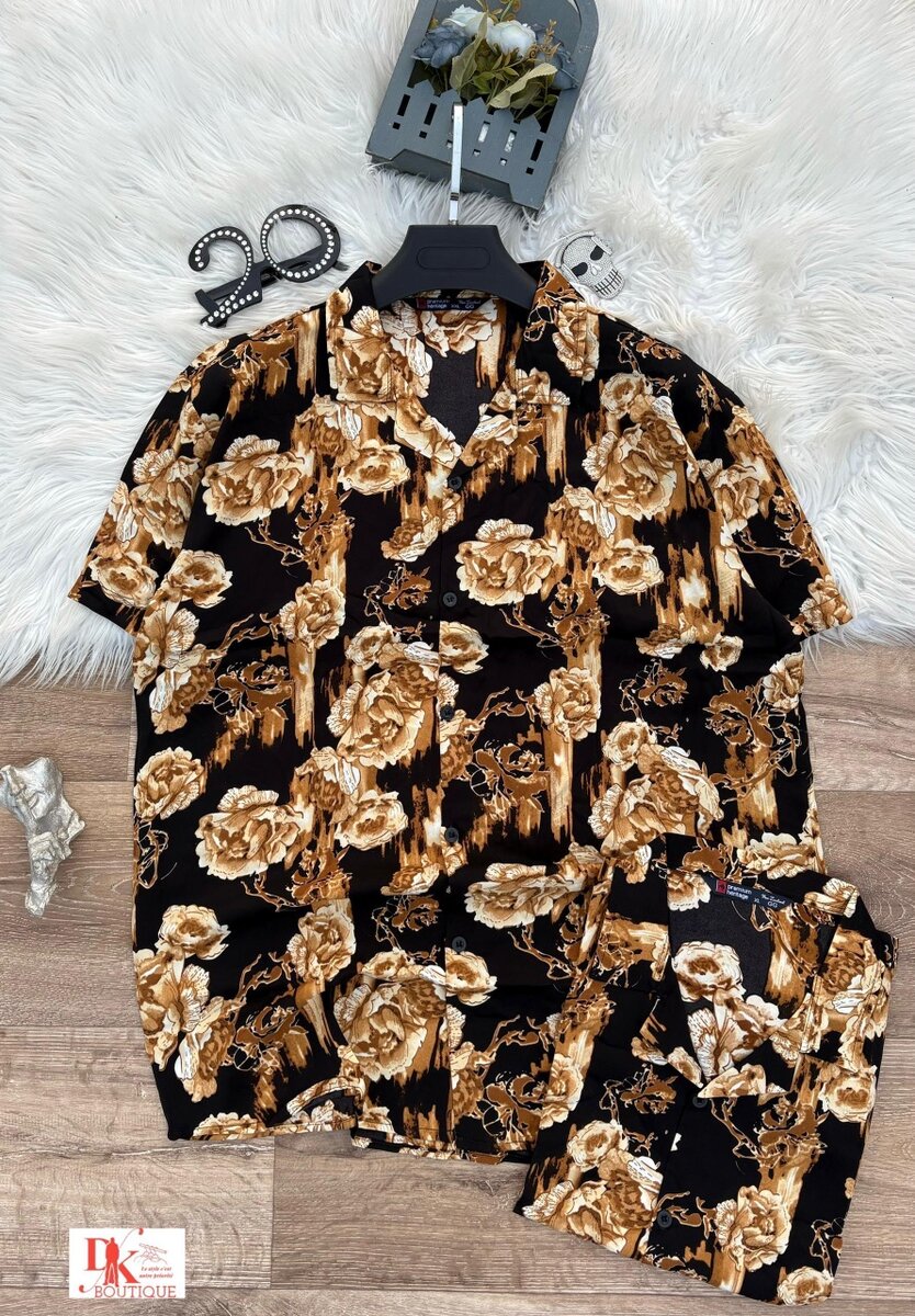 Chemise  hawaï imprimée homme