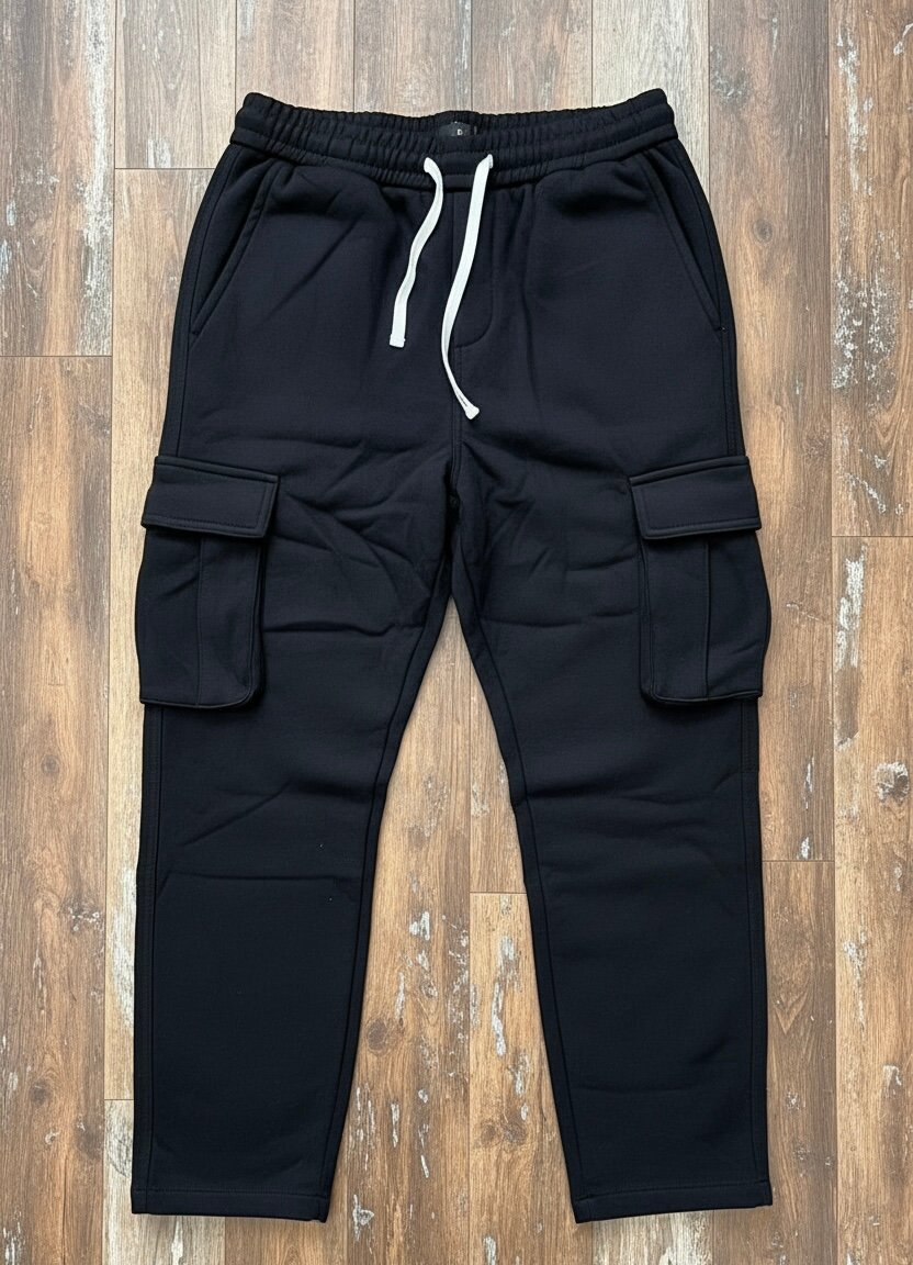 Pantalon cargo noir confortable