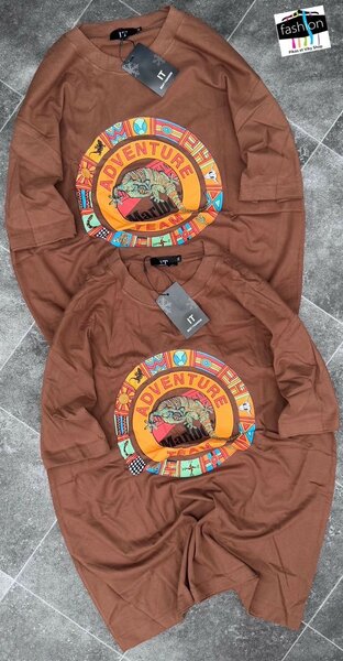 T-shirt marron "Adventure"