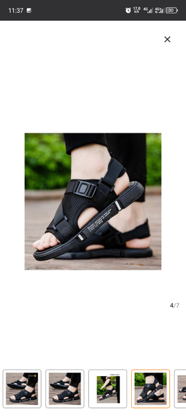 Sandales Noires Respirantes Homme