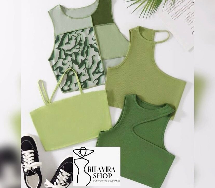 Top court chic en coton