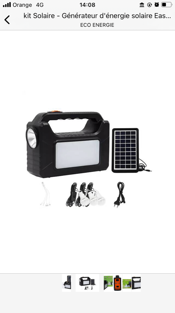 Kit Solaire Portable Eco Énergie