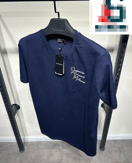 T-shirt imprimé lettre-blue