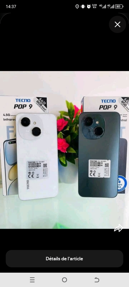 Tecno Pop 9 - Smartphone 4G