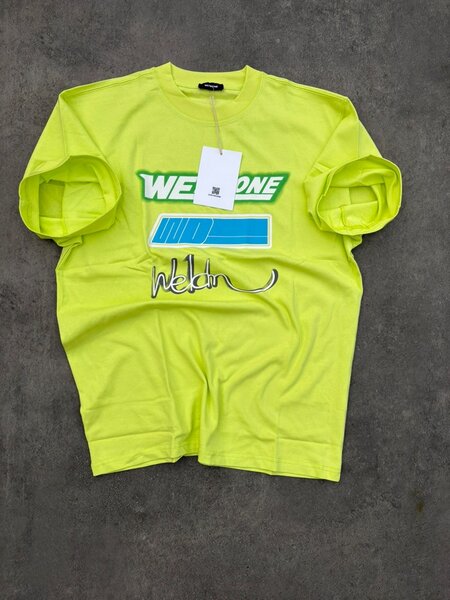 T-shirt jaune néon imprimé