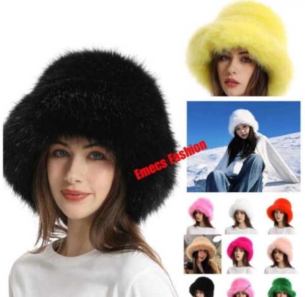 Chapeaux en Fausse Fourrure Colorés