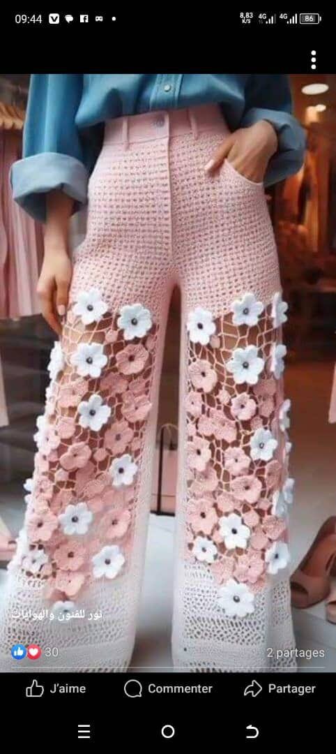 Pantalon en dentelle