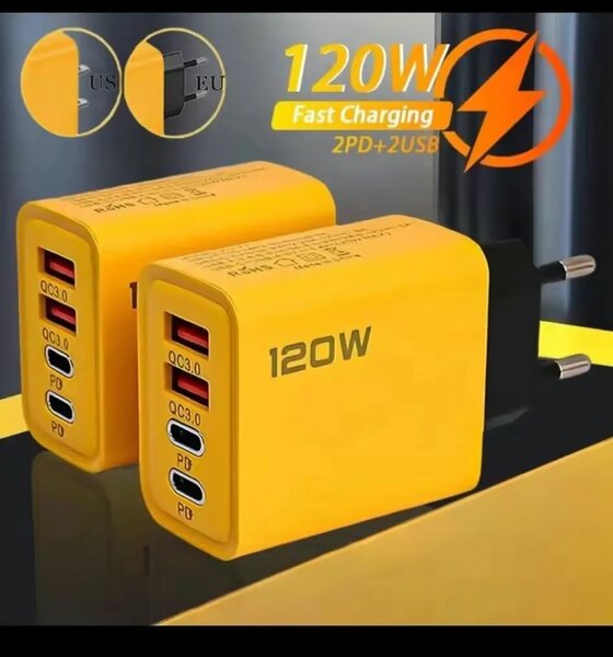 Chargeur Rapide 120W 2PD+2USB
