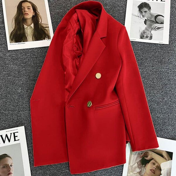Women's classic red jacket