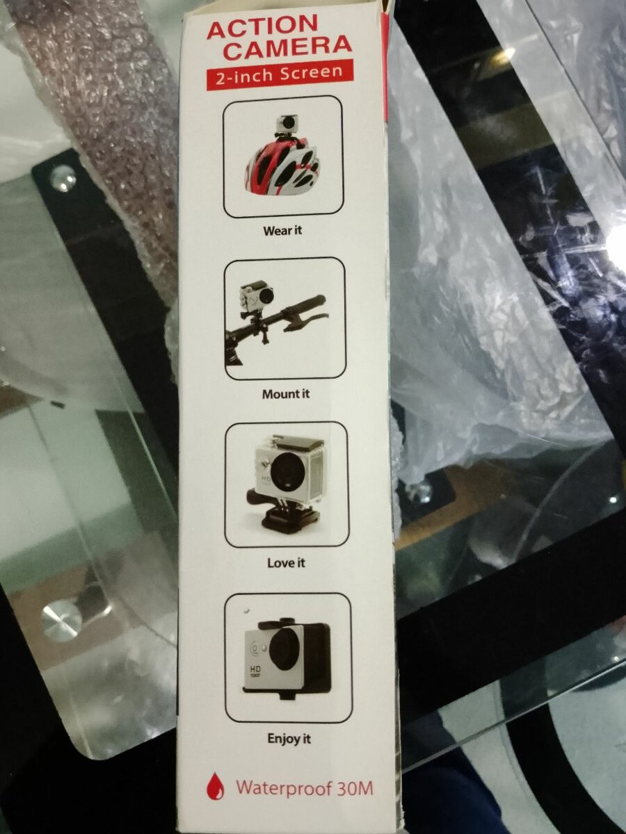 Caméra d'action étanche 1080P