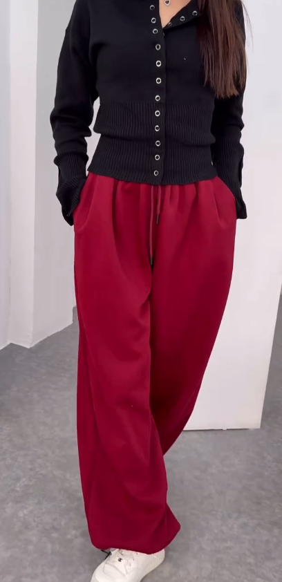 Женские спортивные красные брюки