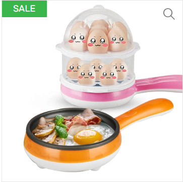 Double-layer multifunctional Egg Cooker Mini Electric Omelette Pan non-stick Steak Frying Pan Food Steamer