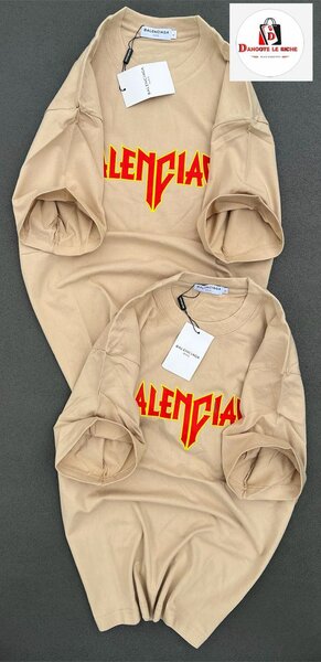 T-shirt beige unisexe à imprimé