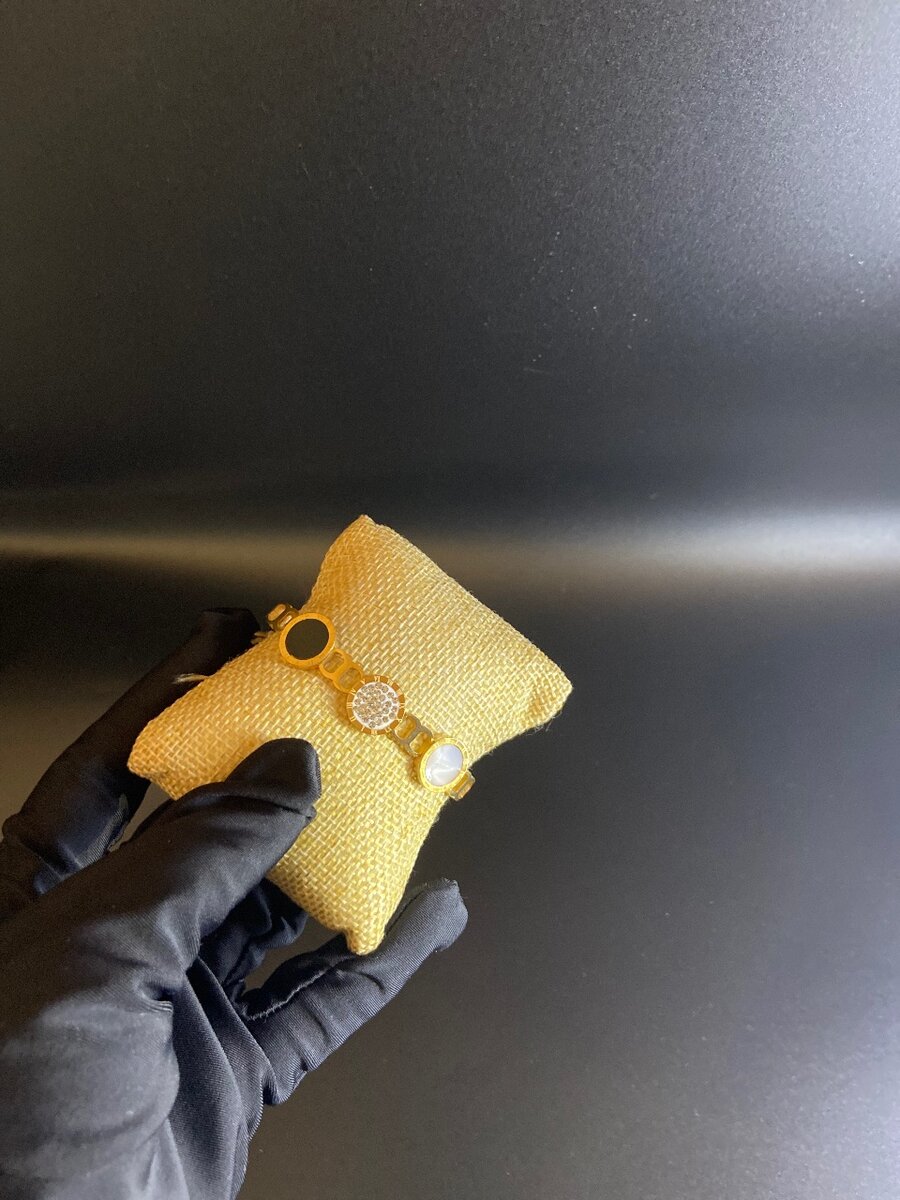 Gold Color Zircon Stone Women's Handcuffs