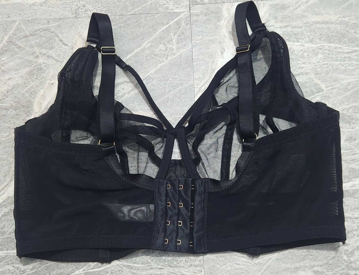 Women's Black Crossover Balconette Bra(NEW)