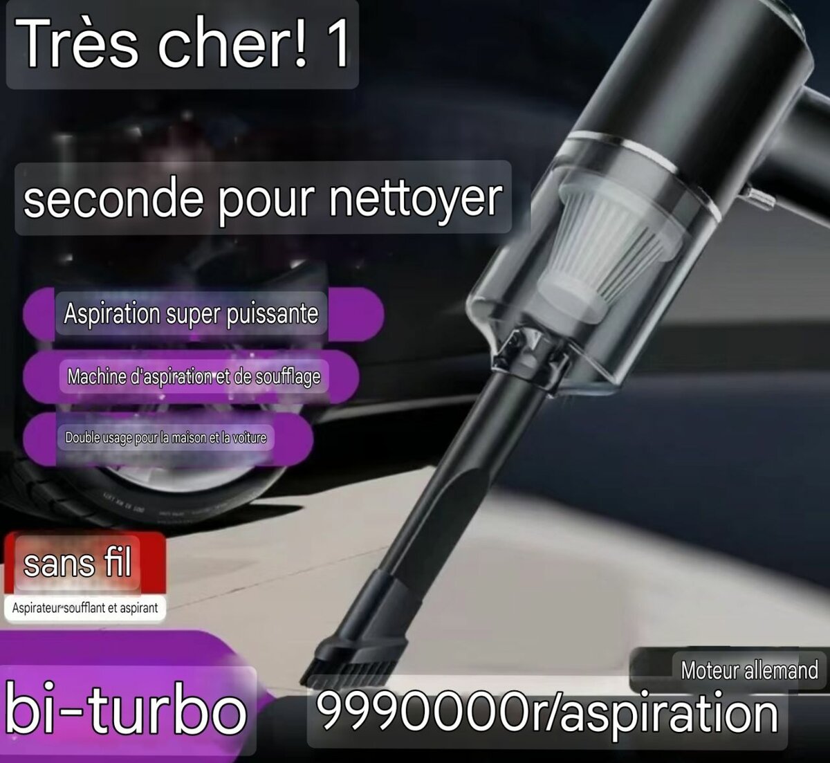 Aspirateur de voiture original