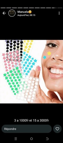 Autocollants Étoiles Visage