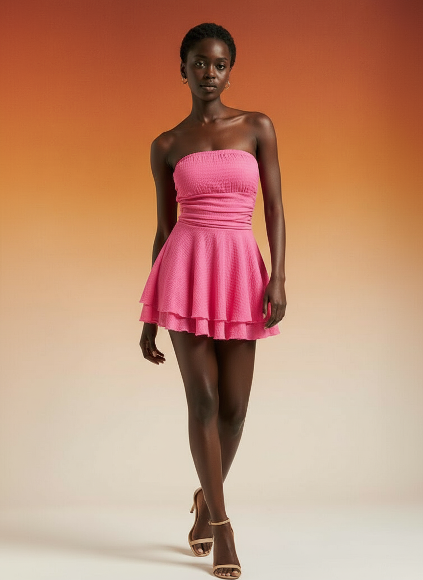 Robe Bustier Évasée Femme