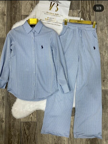 Pyjama rayé en coton