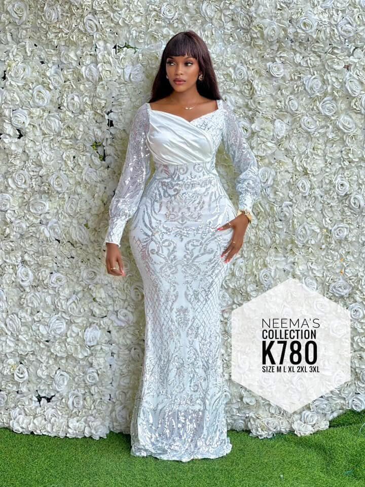 Beautiful long White women's dress