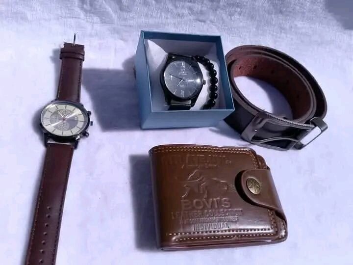 Men's watch, wallet, belt