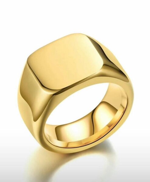 Bague Homme Or Carrée